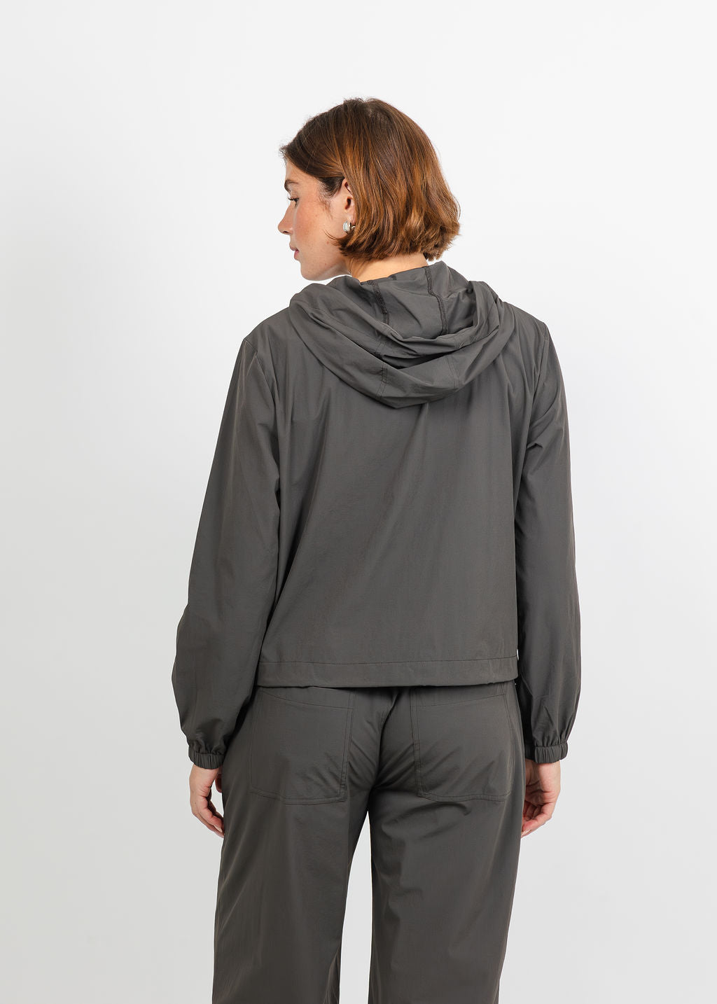 Lola &amp; Sophie Maya Tech Canvas Jacket in Olive available at Barbara Katz
