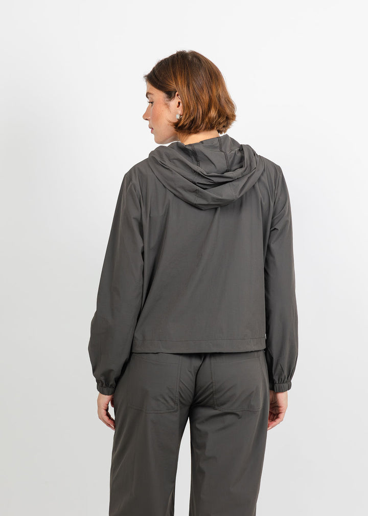 Lola &amp; Sophie Maya Tech Canvas Jacket in Olive available at Barbara Katz