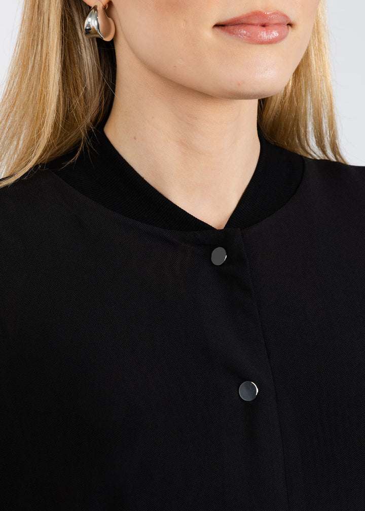 Lola & Sophie Mesh Bomber Jacket in Black available at Barbara Katz