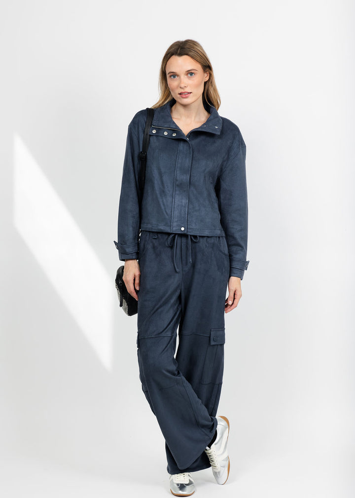 Lola &amp; Sophie The Scout Suede Jacket and Pant - Night Watch available at Barbara Katz
