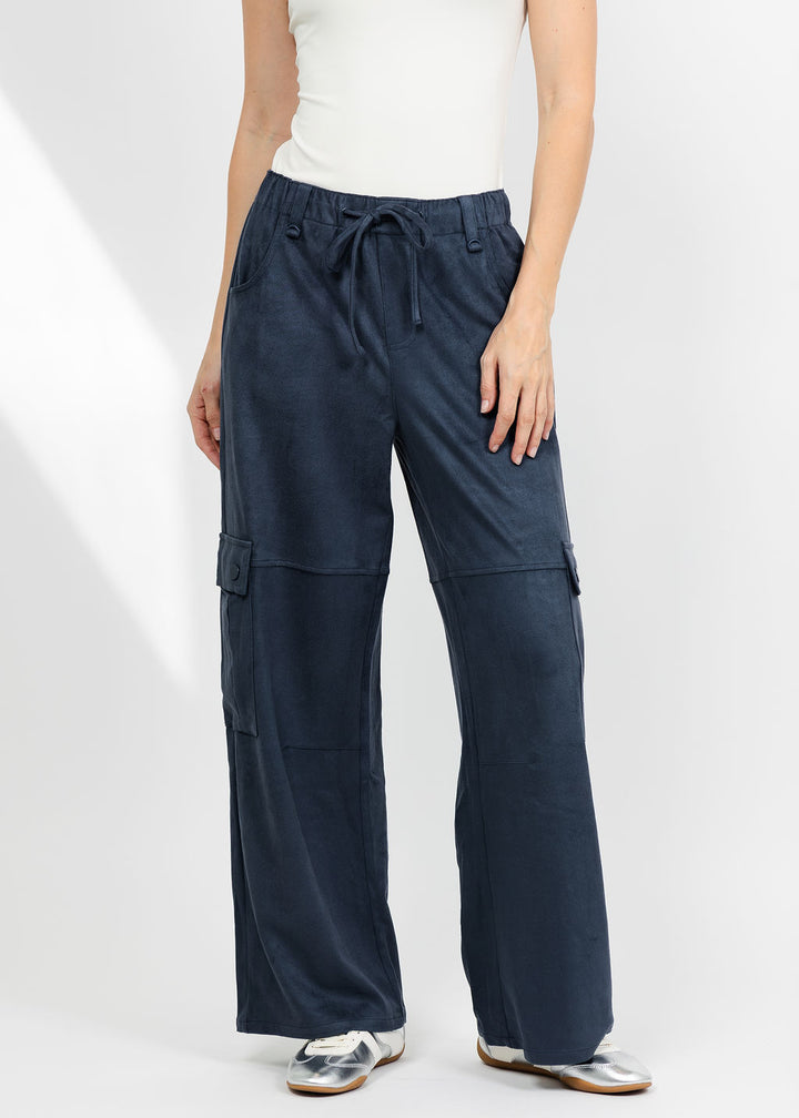 Lola &amp; Sophie The Scout Suede Pant - Night Watch available at Barbara Katz