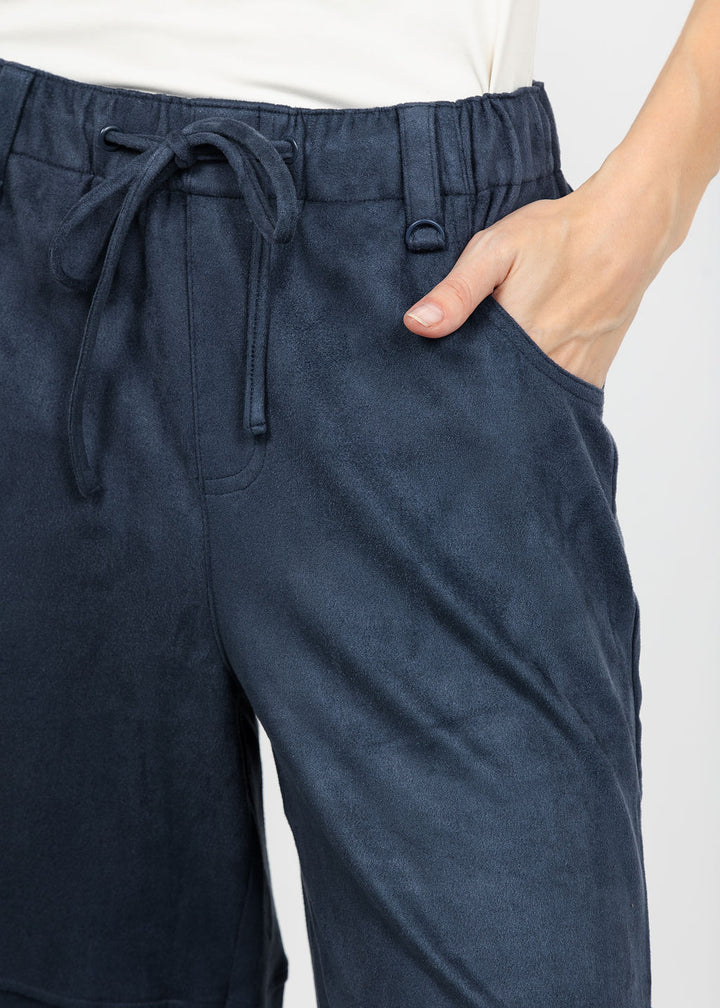 Lola &amp; Sophie The Scout Suede Pant - Night Watch available at Barbara Katz