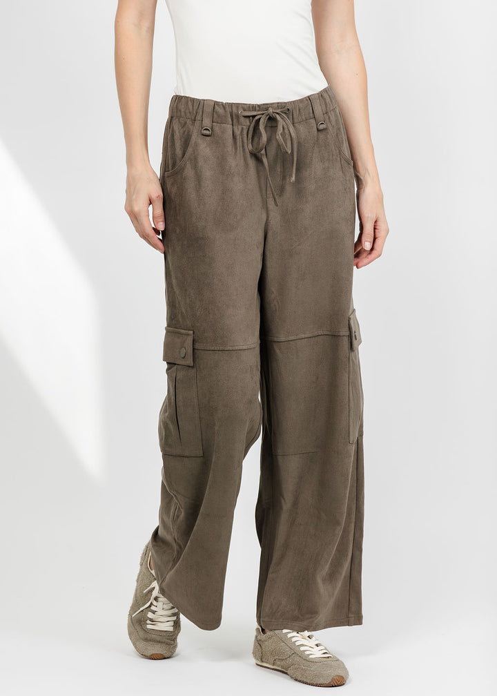 Lola &amp; Sophie The Scout Suede Pant - Olive available at Barbara Katz