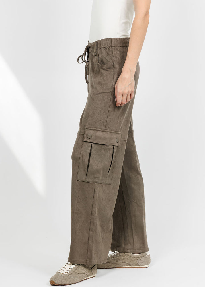 Lola &amp; Sophie The Scout Suede Pant - Olive available at Barbara Katz