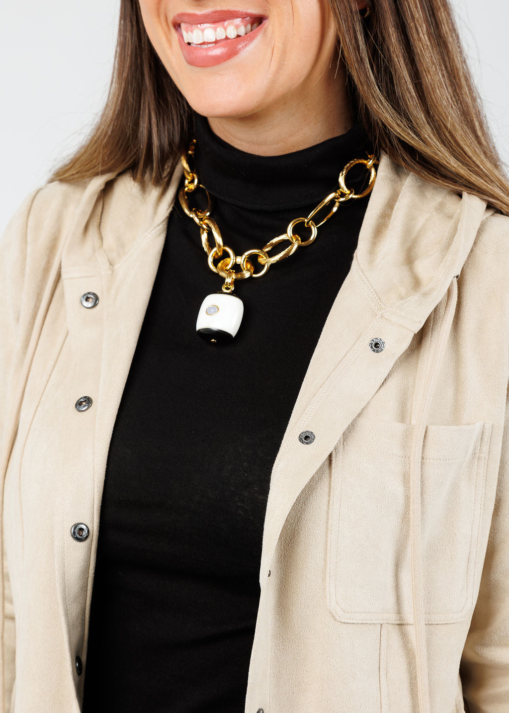 Lola & Sophie Ultra Suede Jacket in Beige available at Barbara Katz
