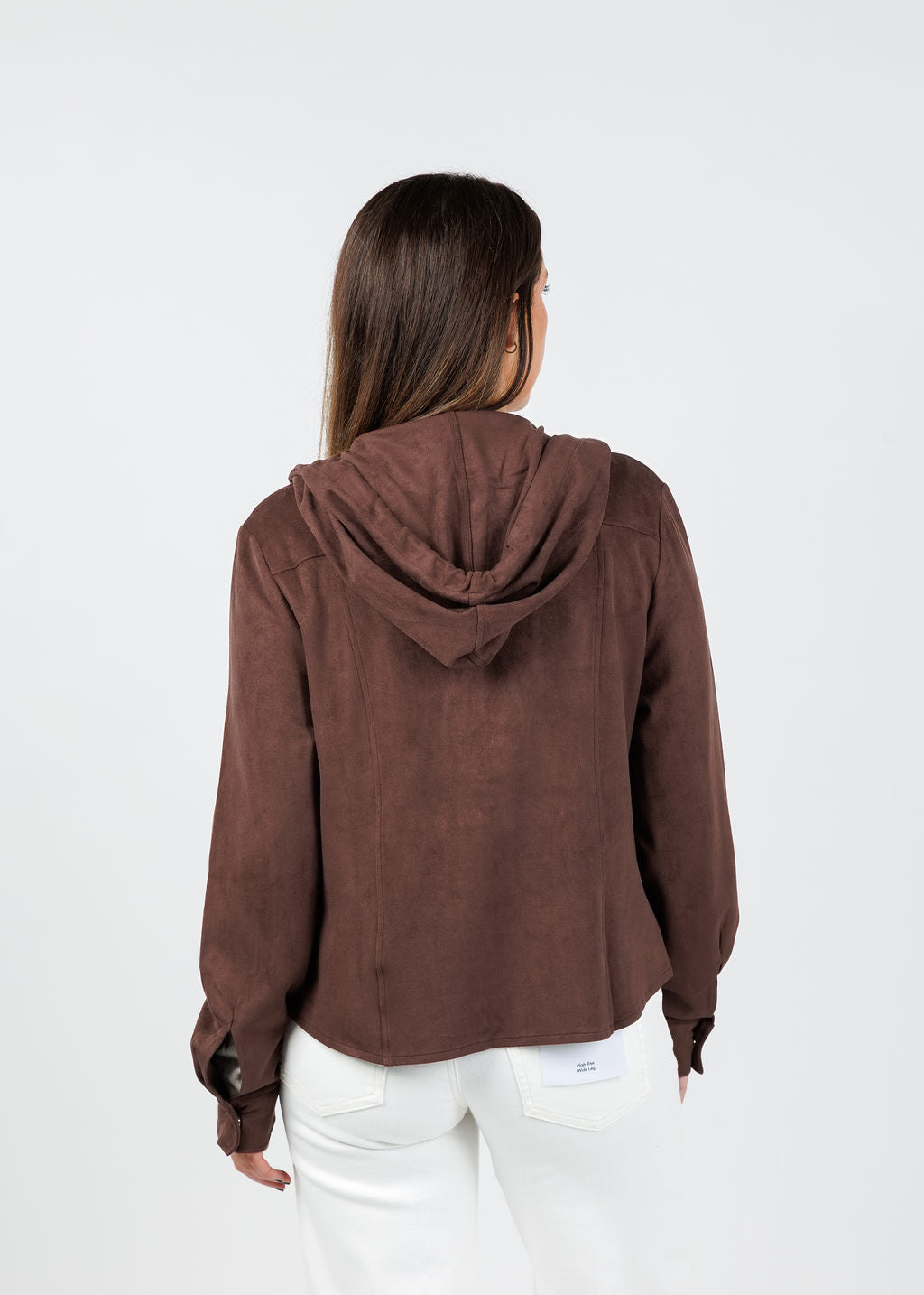 Lola & Sophie Ultra Suede Jacket in Coco available at Barbara Katz