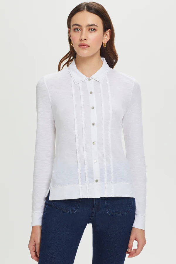 Long Sleeve Embroidered Button Down