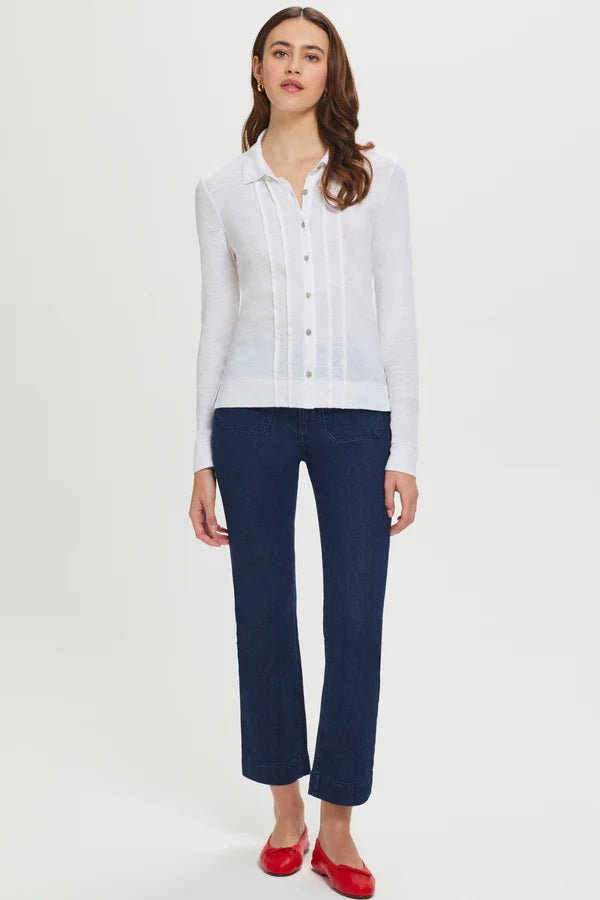 Long Sleeve Embroidered Button Down
