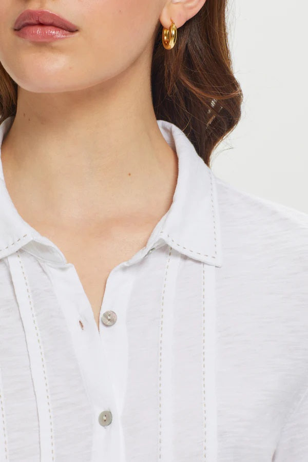 Long Sleeve Embroidered Button Down