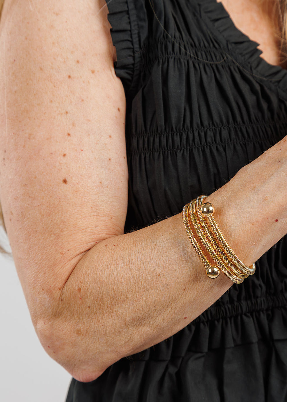 BK Jewelry Helene Gold Coil Bracelet available at Barbara Katz