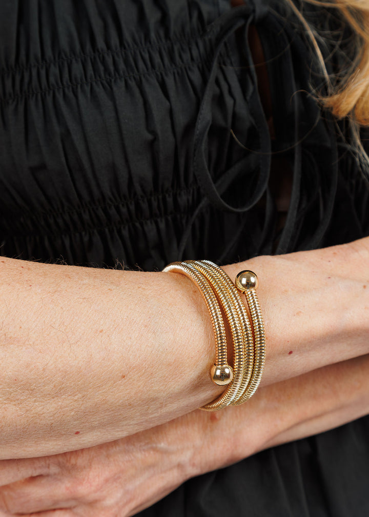 BK Jewelry Helene Gold Coil Bracelet available at Barbara Katz