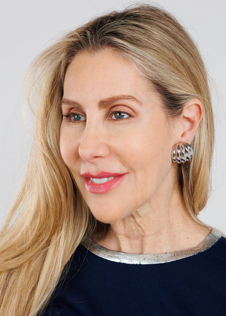 BK Jewelry Shrimp Silver Clip Earrings available at Barbara Katz