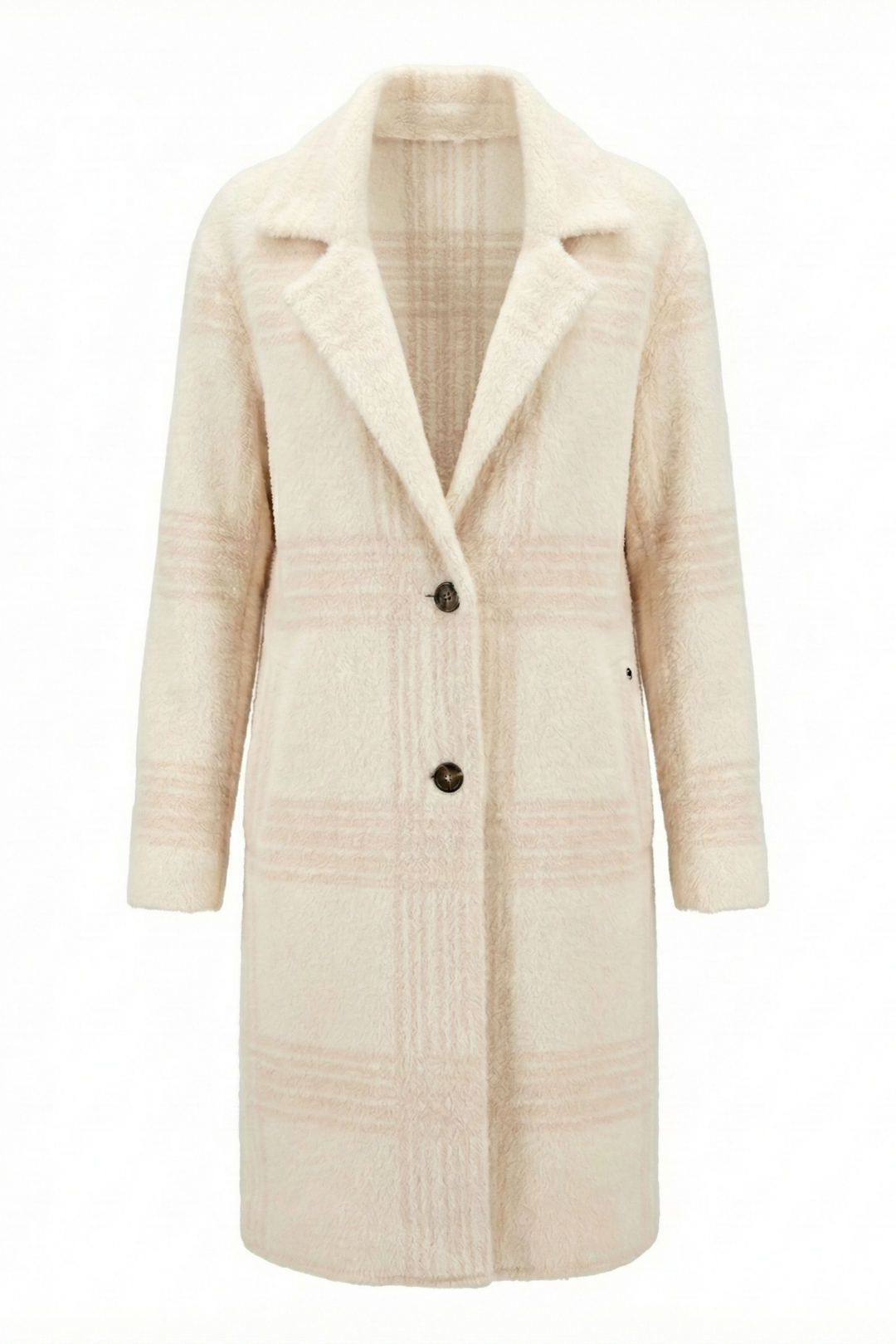 Adroit Atelier Lorie Single Breasted Knit Coat in Cream available at Barbara Katz