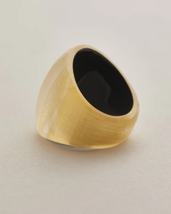 Lucite Block Ring - Gold