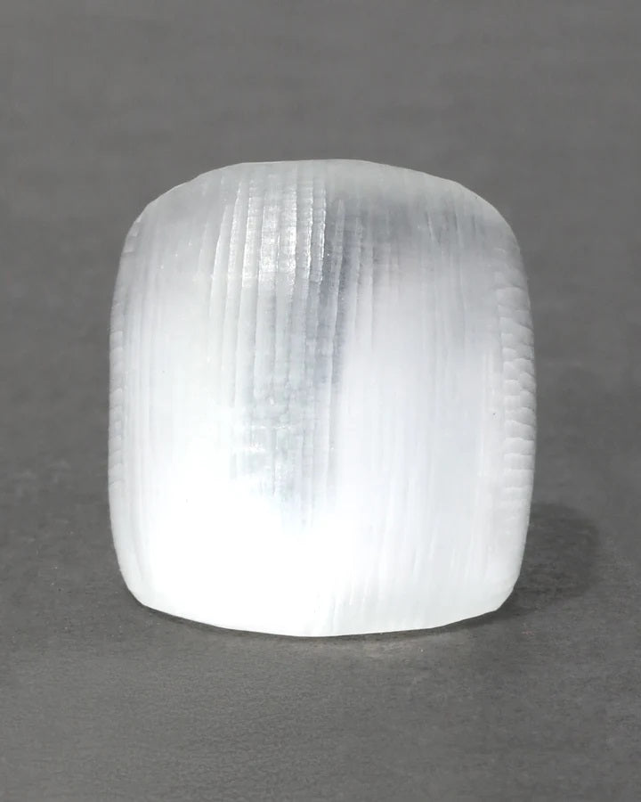 Lucite Block Ring - Silver