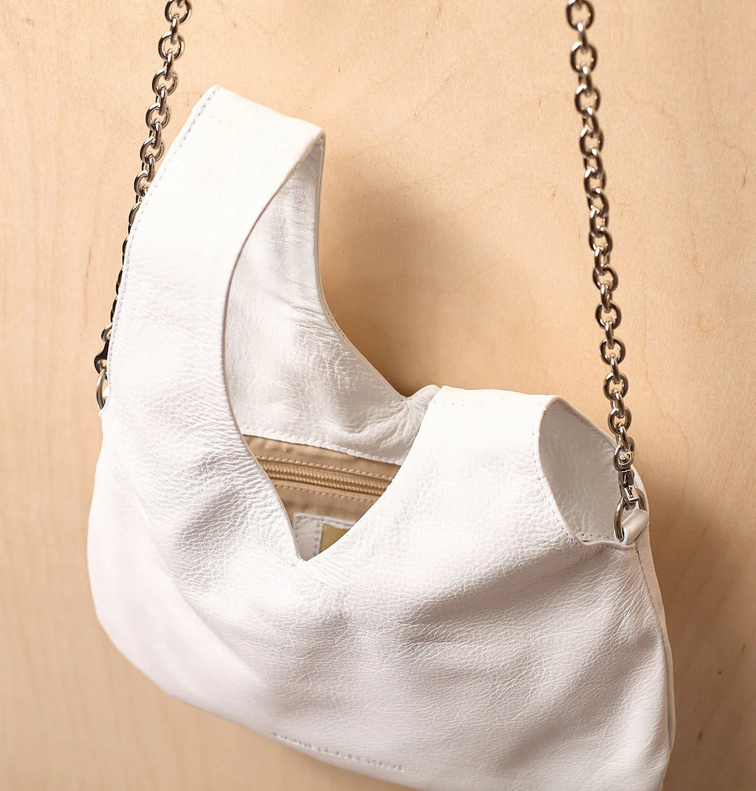 Daniella Lehavi Luna Crossbody Bag in White available at Barbara Katz