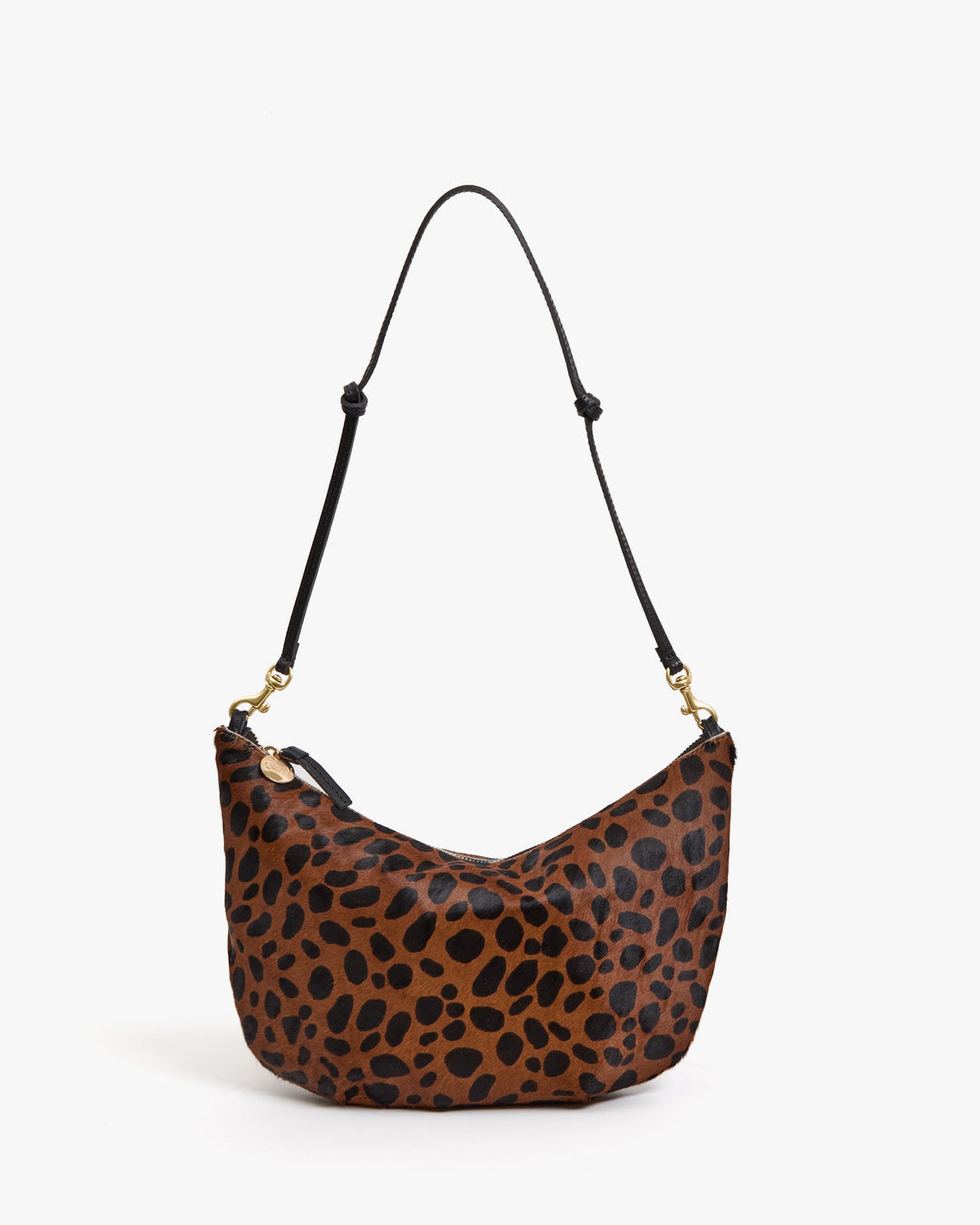 Clare V Lune Bag in Tan Leopard Hair On available at Barbara Kat