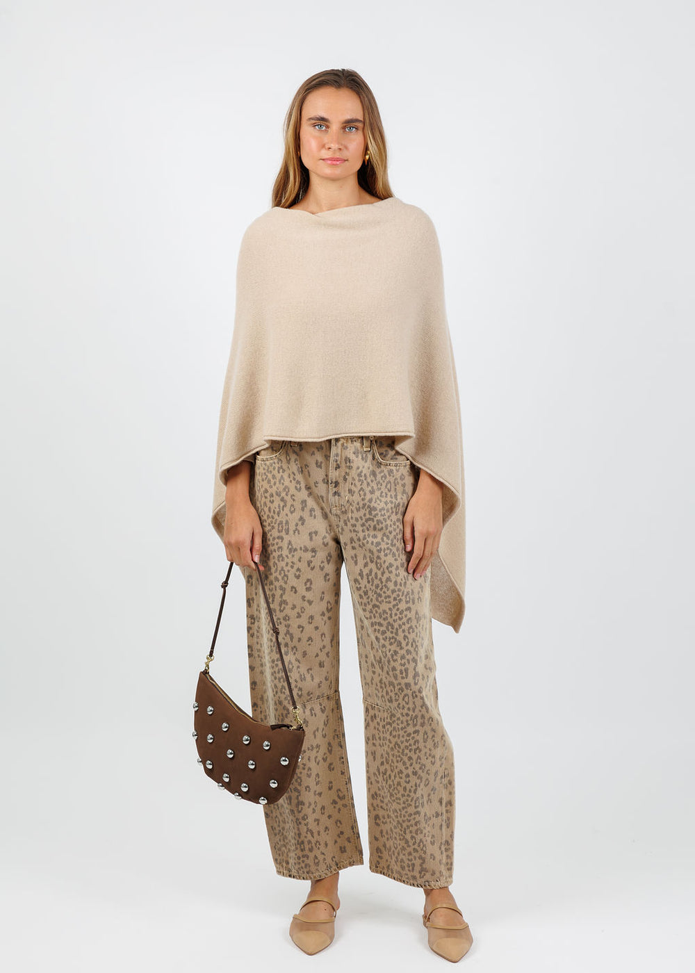 BK Lydia Lurex Topper in Chai/Gold available at Barbara Katz