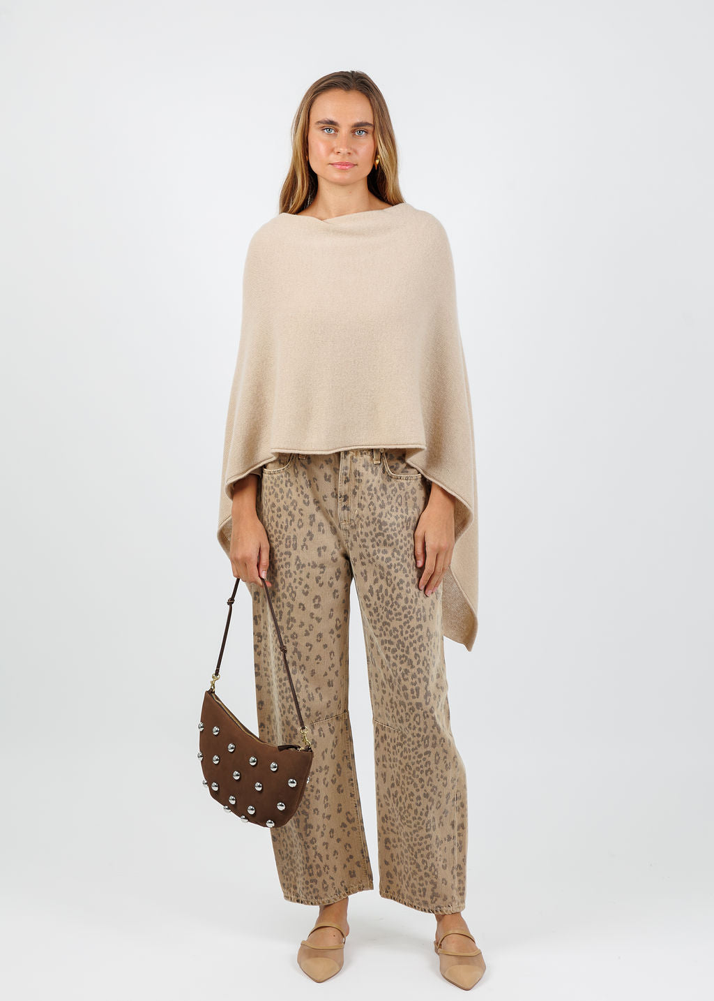 BK Lydia Lurex Topper in Chai/Gold available at Barbara Katz