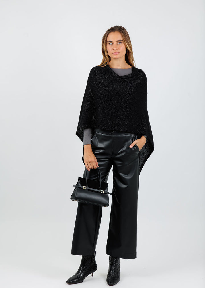 BK Lydia Lurex Topper in Ebony/Black available at Barbara Katz