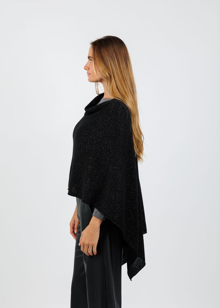 BK Lydia Lurex Topper in Ebony/Black available at Barbara Katz