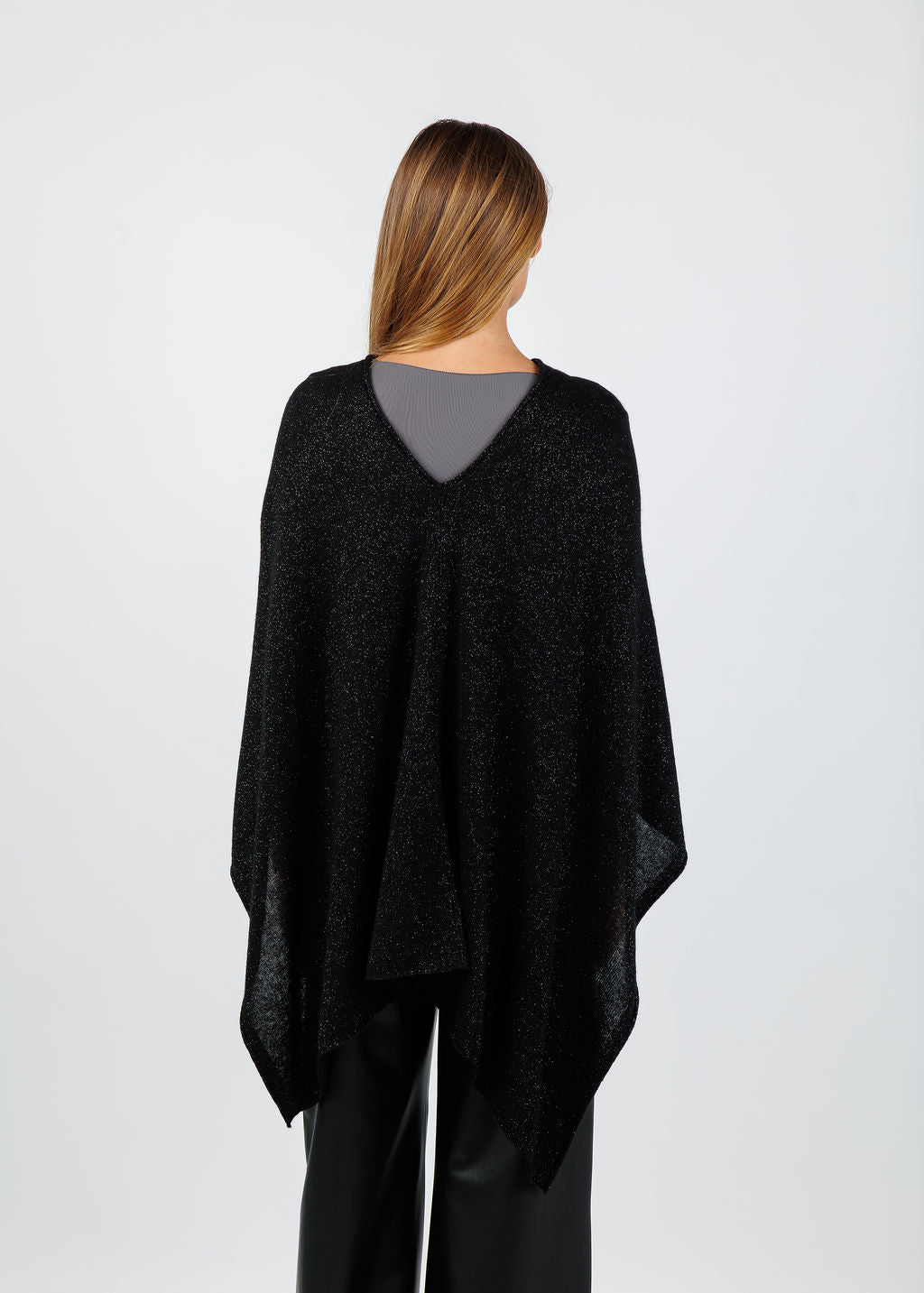 BK Lydia Lurex Topper in Ebony/Black available at Barbara Katz
