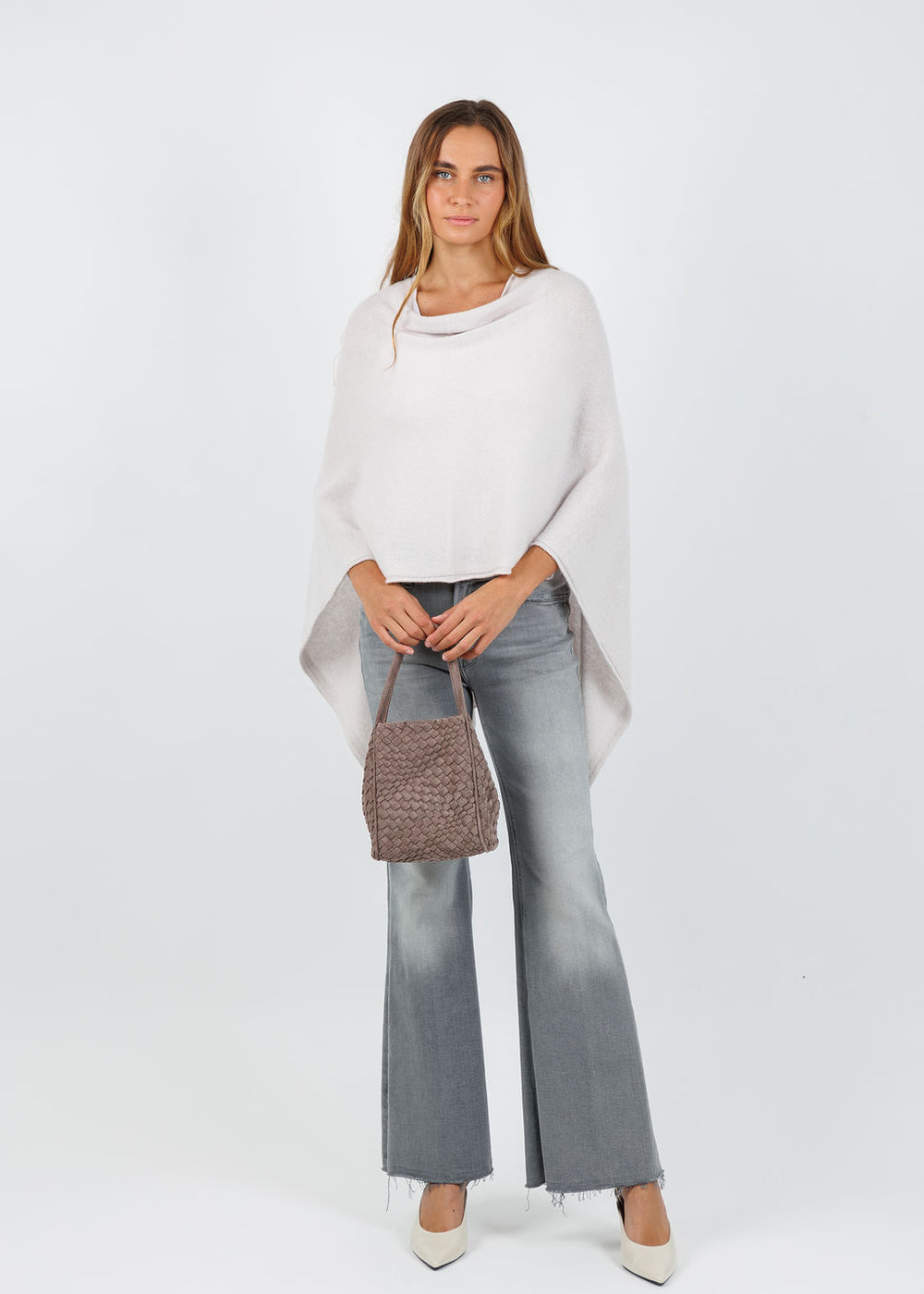 BK Lydia Lurex Topper in Champagne/Silver available at Barbara Katz