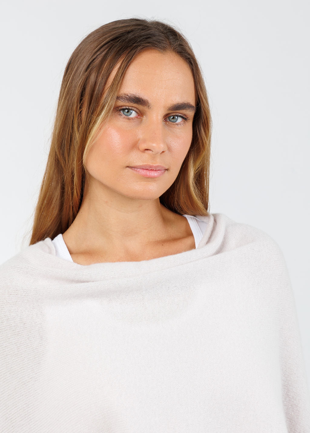 BK Lydia Lurex Topper in Champagne/Silver available at Barbara Katz