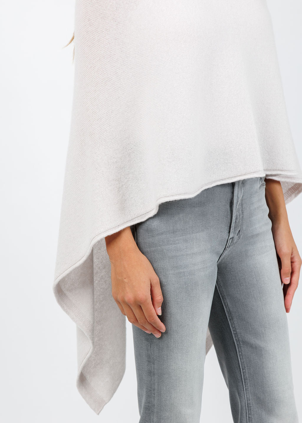BK Lydia Lurex Topper in Champagne/Silver available at Barbara Katz