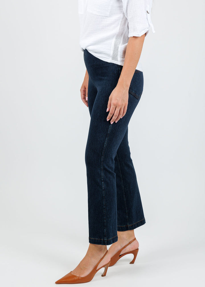 Lysse Ankle Denim Baby Bootcut Pants - Indigo