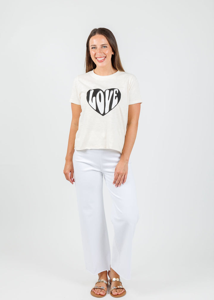 Lysse Erin Hi Waist Wide Leg Denim Pants in White available at Barbara Katz