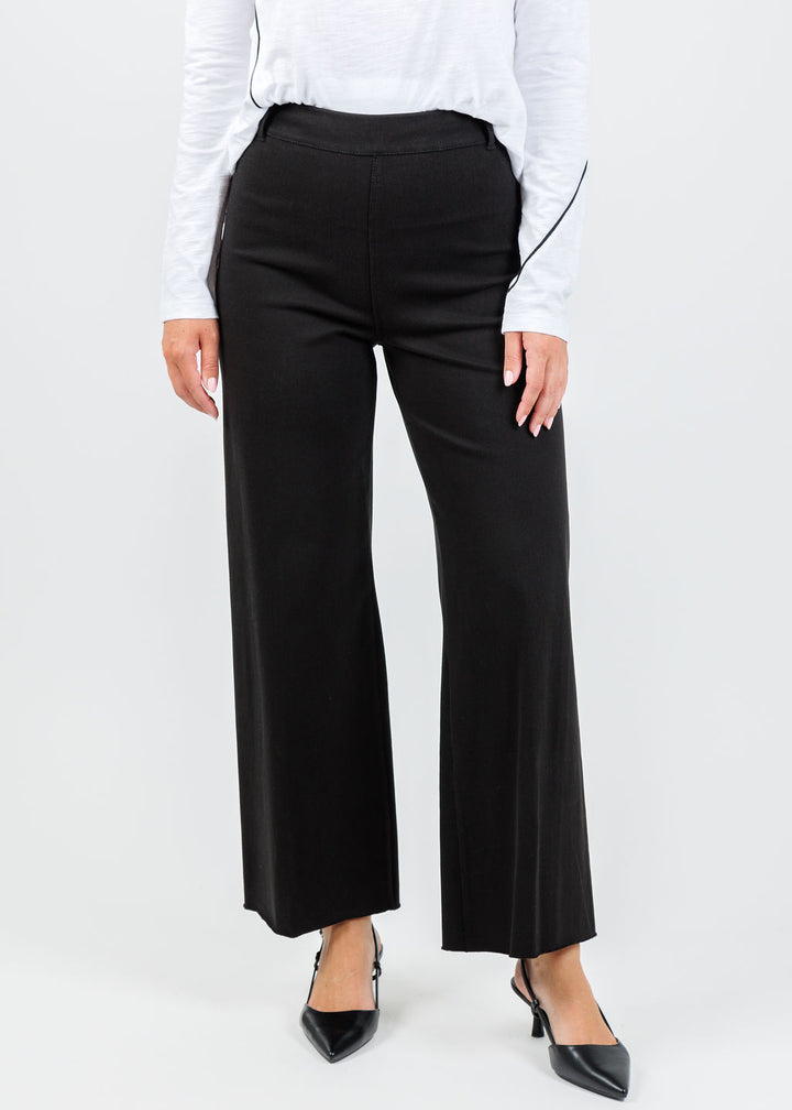 Lysse Erin High Waist Wide Leg Denim Pants - Black
