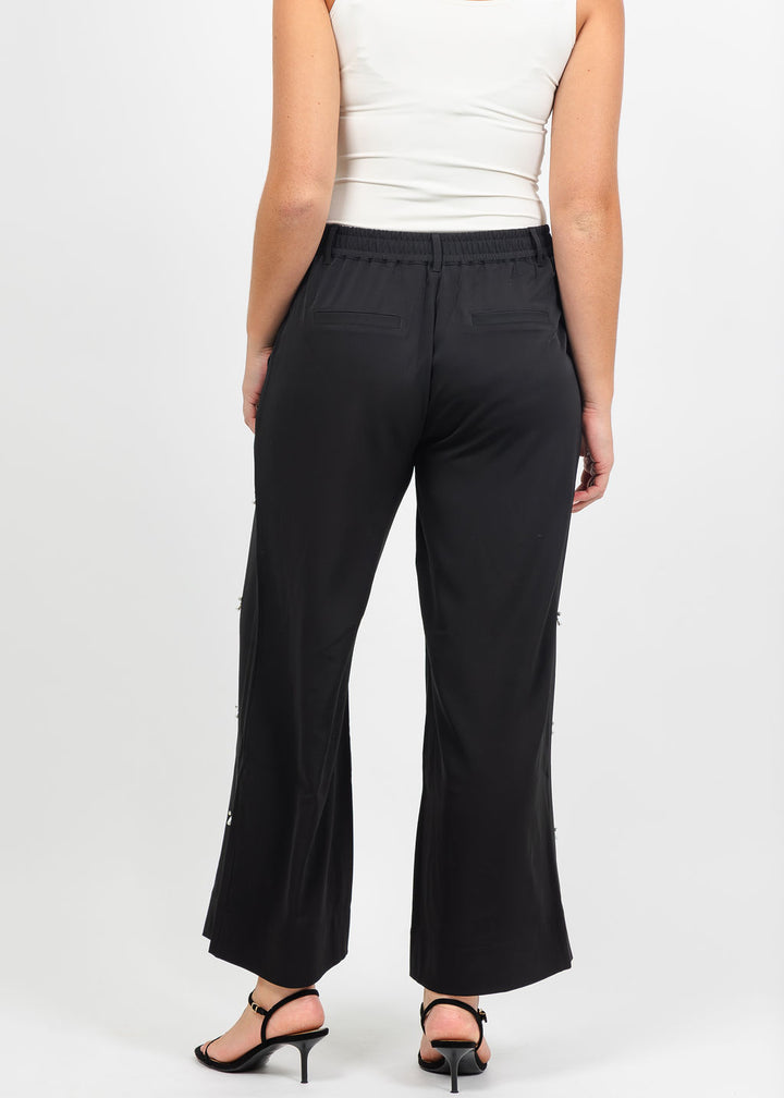 Lysse Genesis Embellished Stretch Woven Pant in Black available at Barbara Katz