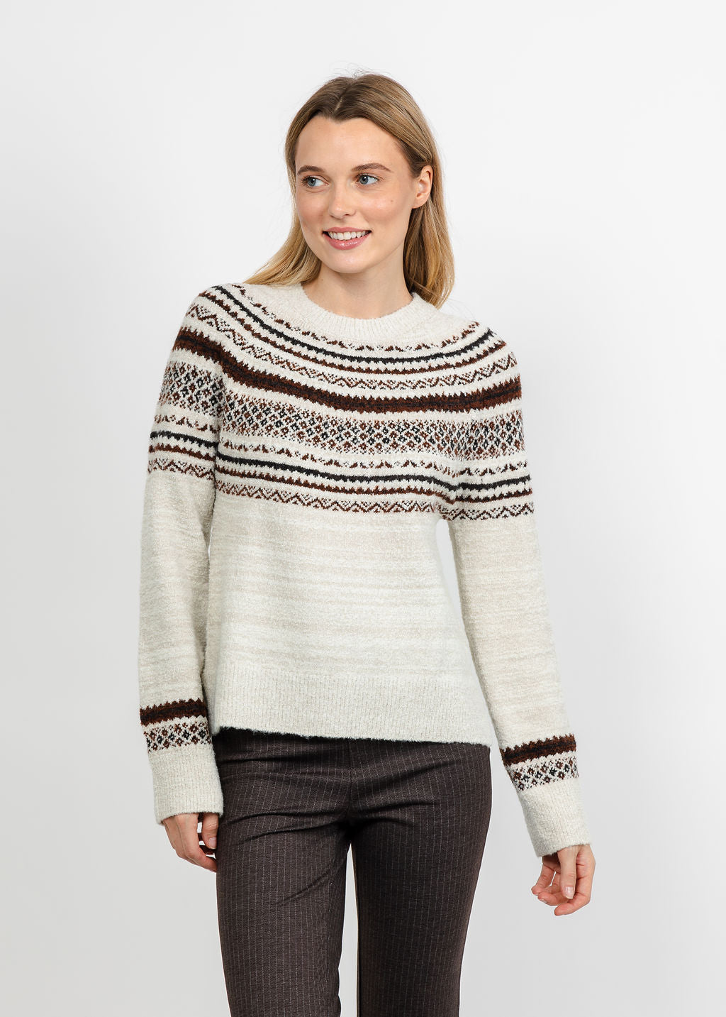 Lysse Harriet Fair Isle Sweater - Fair Isle Jacquard available at Barbara Katz