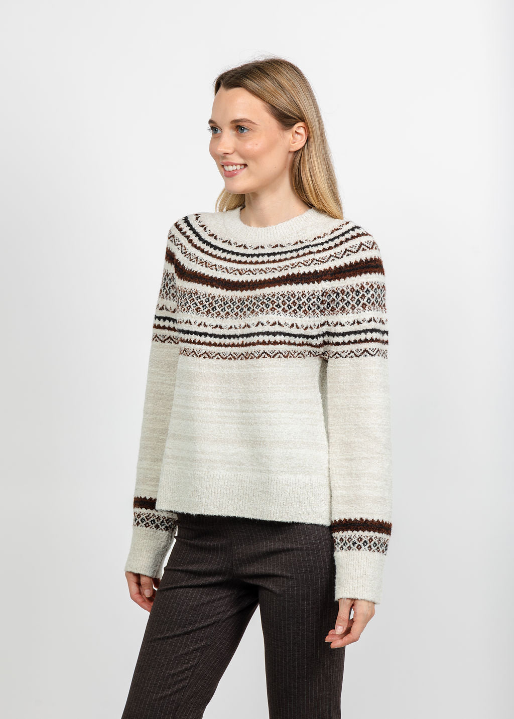 Lysse Harriet Fair Isle Sweater - Fair Isle Jacquard available at Barbara Katz