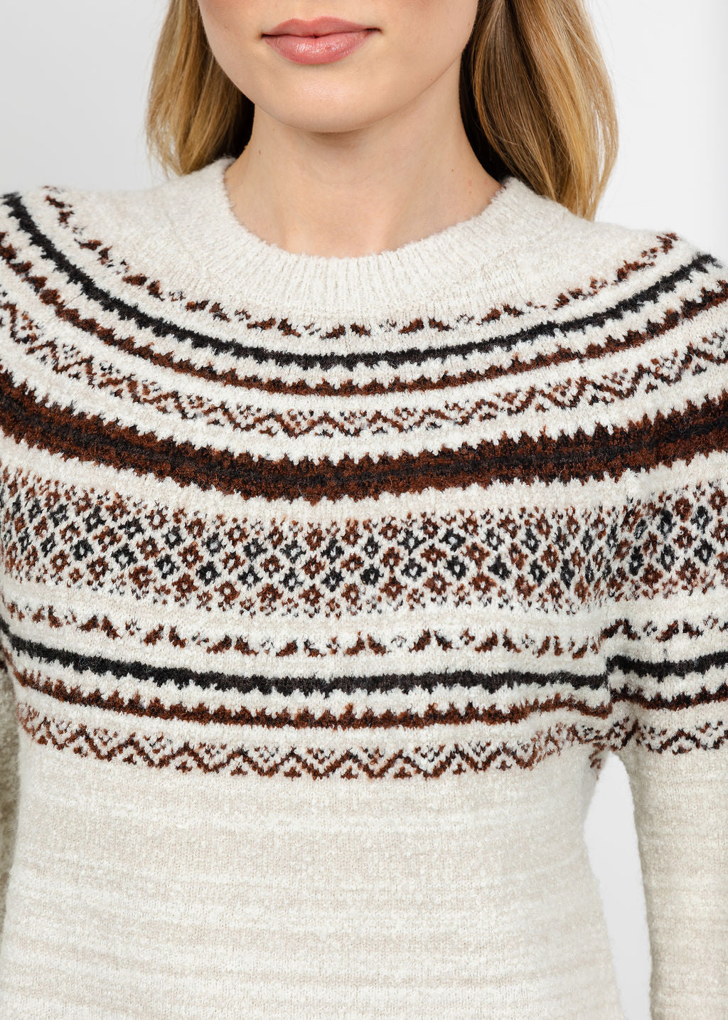 Lysse Harriet Fair Isle Sweater - Fair Isle Jacquard available at Barbara Katz