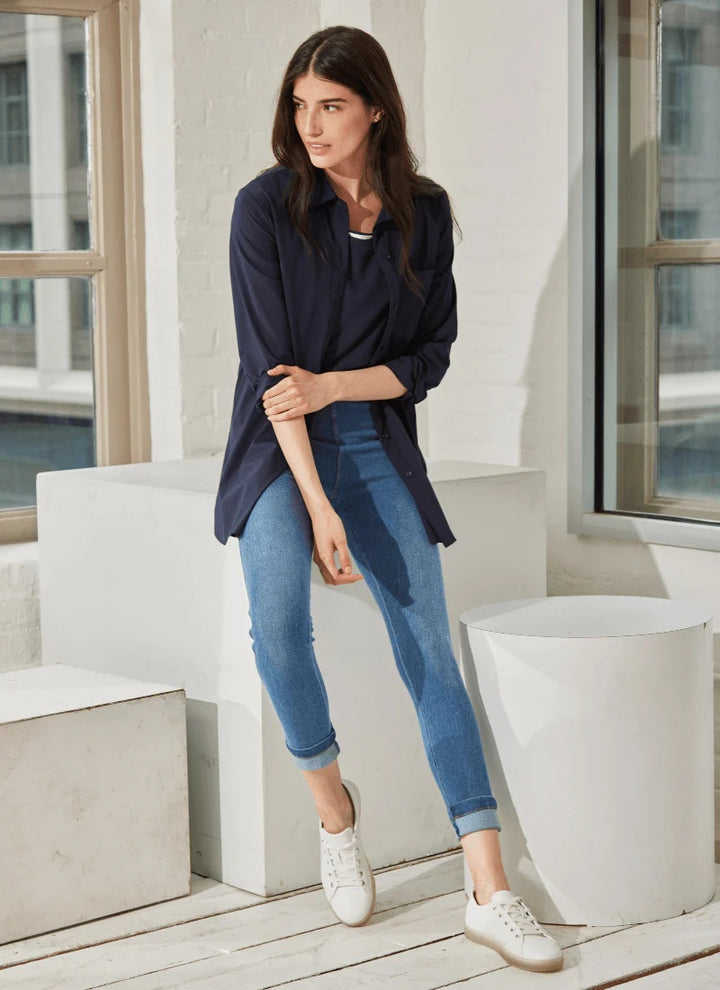 Schiffer Tech Button Down - Navy