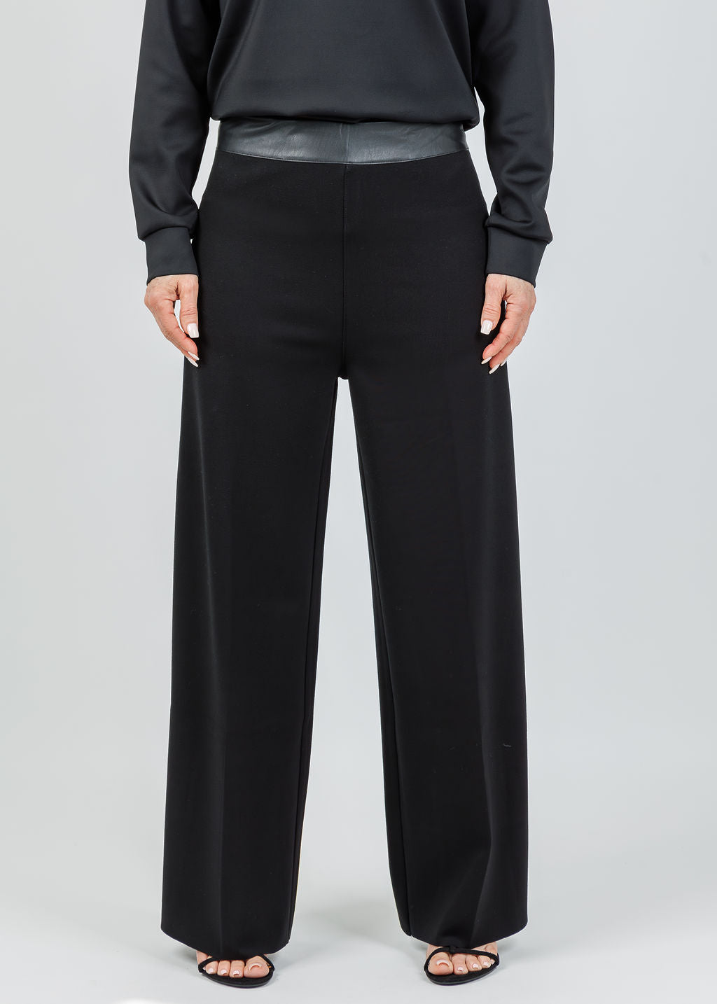 Lysse Denver Hi-Waist Wide Leg Pants in Black available at Barbara Katz