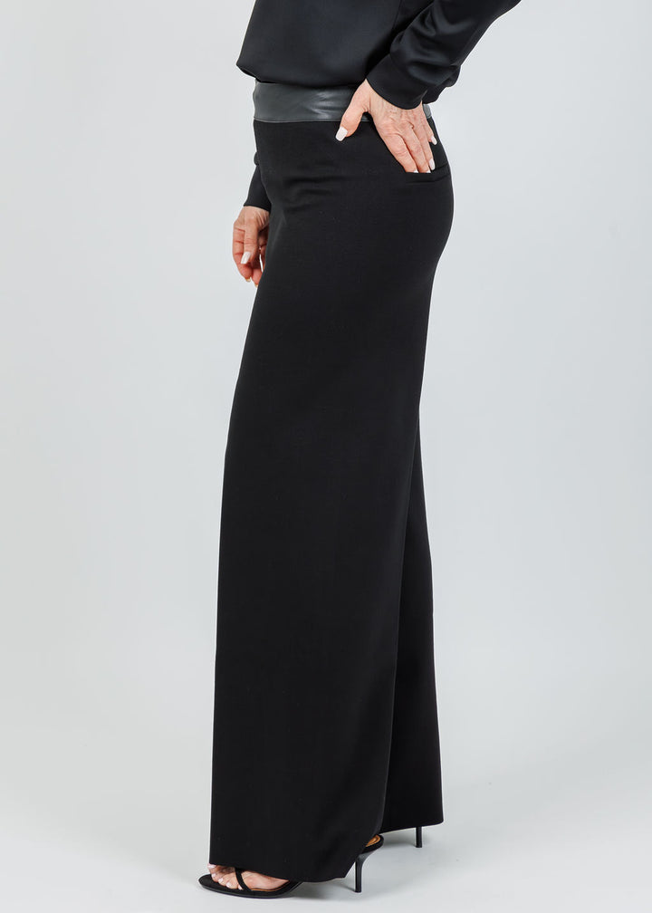 Lysse Denver Hi-Waist Wide Leg Ponte Pants in Black available at Barbara Katz