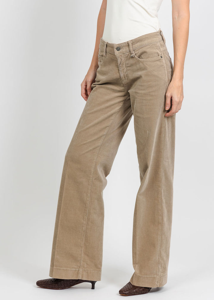 MAC 32" Wide Baby Corduroy Pant in Beige available at Barbara Katz