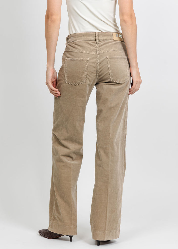 MAC 32" Wide Baby Corduroy Pant in Beige available at Barbara Katz