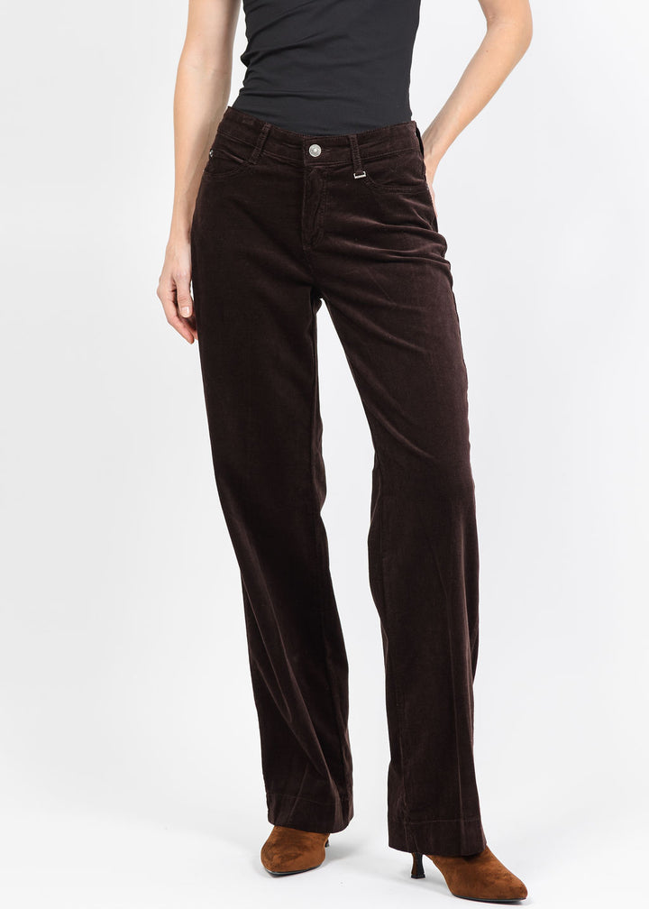 MAC 32" Wide Baby Corduroy Pant in Brown available at Barbara Katz