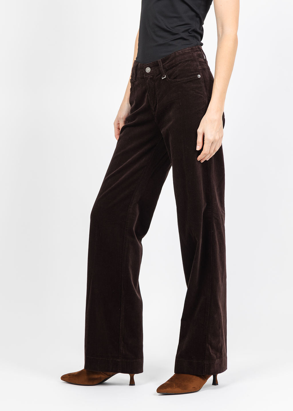 MAC 32" Wide Baby Corduroy Pant in Brown available at Barbara Katz