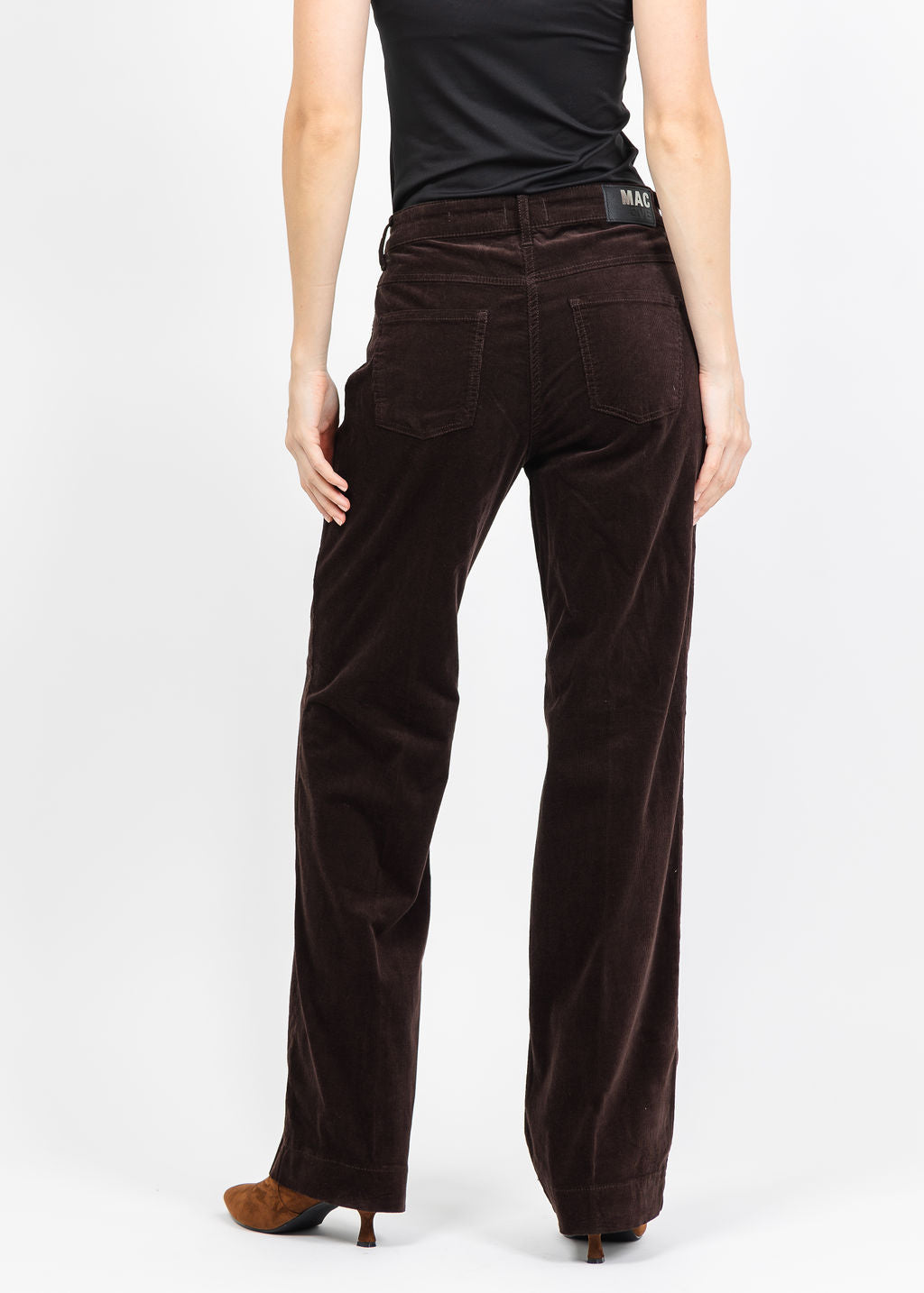 MAC 32" Wide Baby Corduroy Pant in Brown available at Barbara Katz