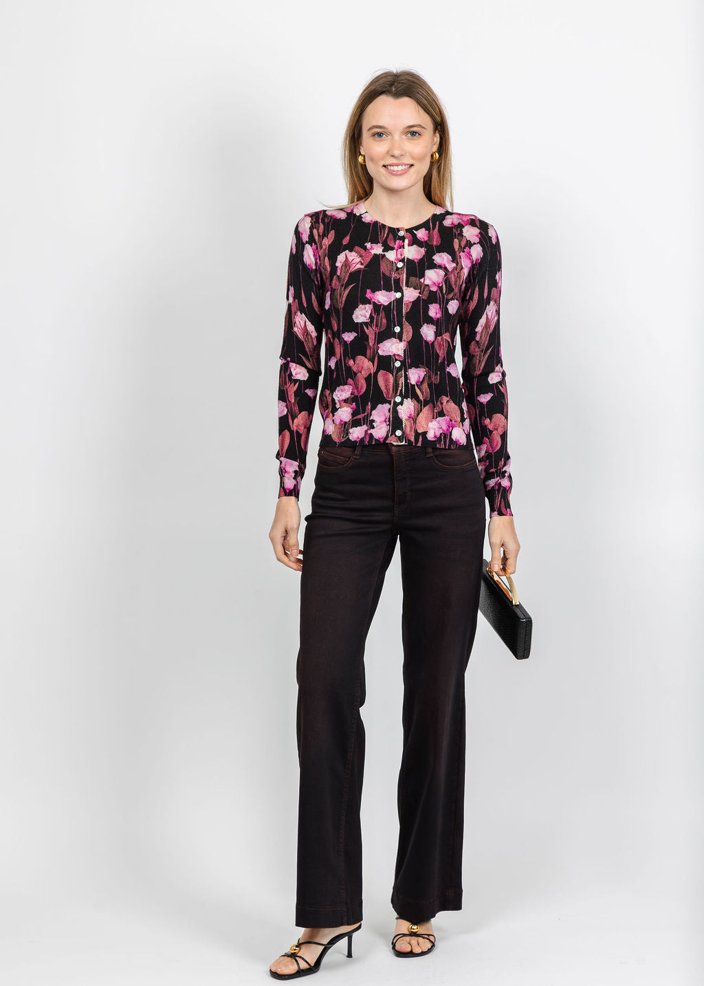 MAC 32" Wide Overdyed Denim in Merlot available at Barbara Katz