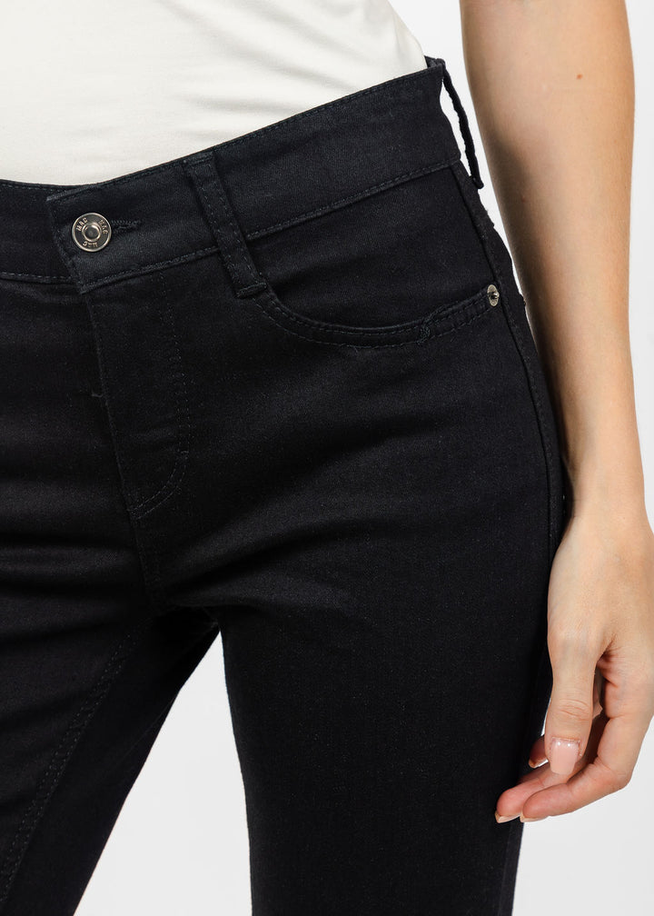 MAC Dream Boot Cut Jeans 32" in Black available at Barbara Katz