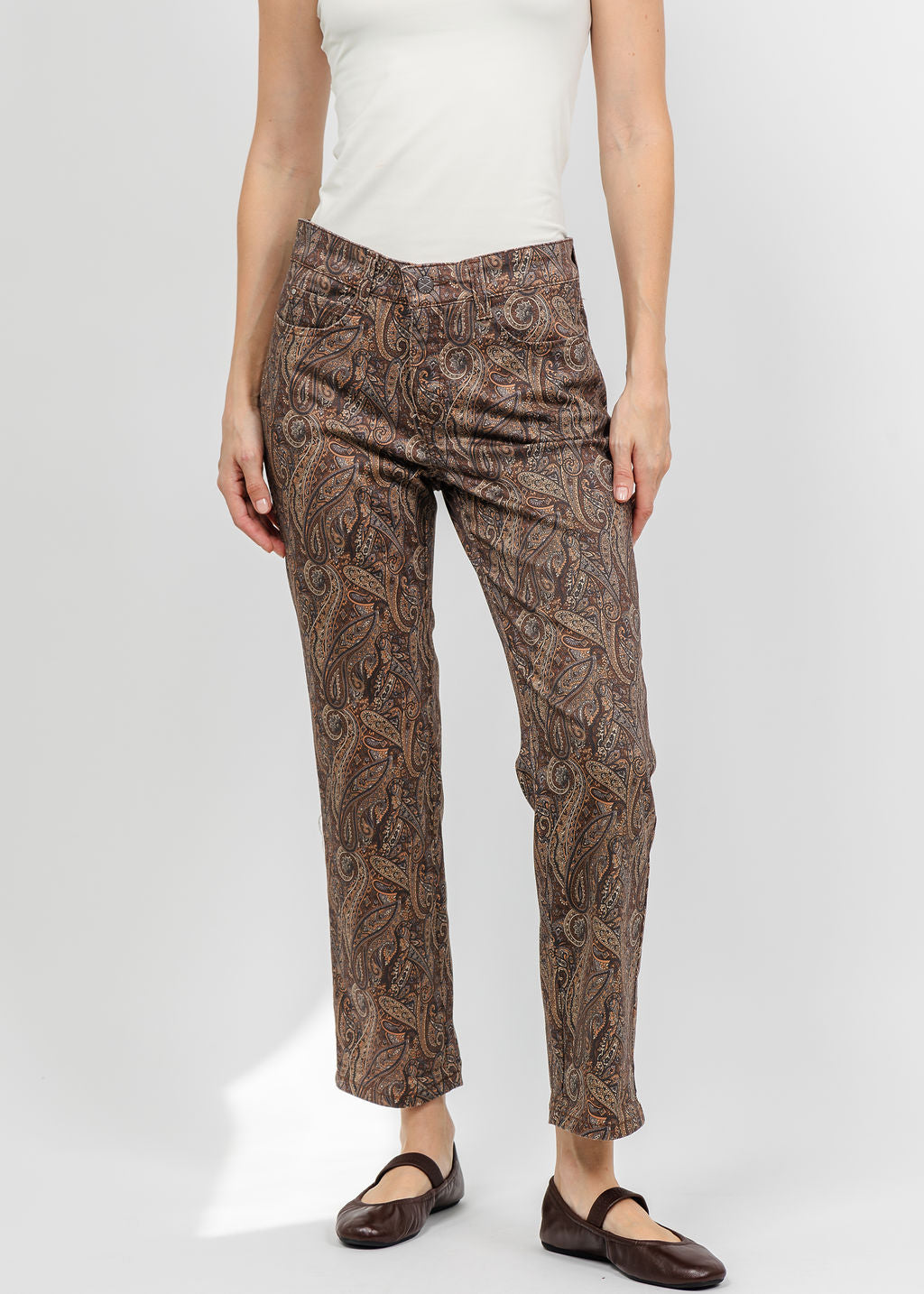 MAC Dream Crop Jeans 27" in Paisley Print available at Barbara Katz