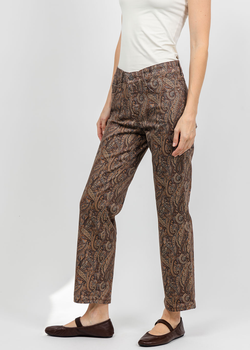 MAC Dream Crop Jeans 27" in Paisley Print available at Barbara Katz