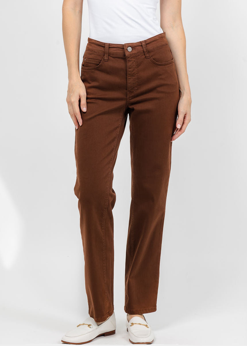 MAC Dream Straight Jeans 30" in Bison Brown available at Barbara Katz