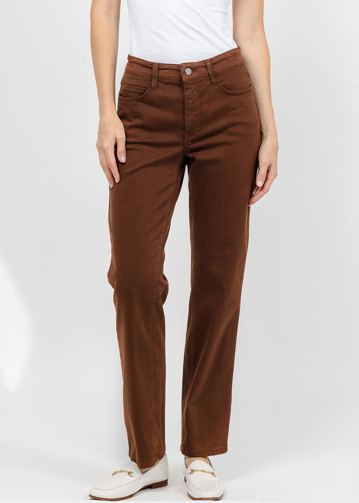 MAC Dream Straight Jeans 30" in Bison Brown available at Barbara Katz